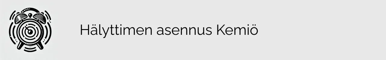 Hälyttimen asennus Kemiö